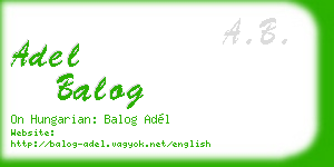 adel balog business card